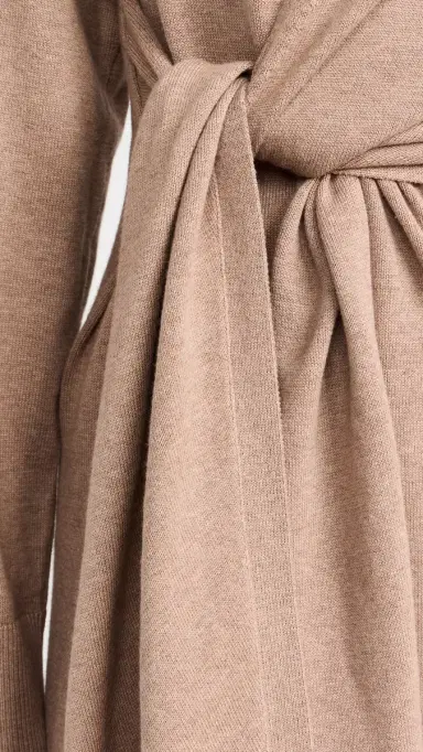 SIMKHAI Skyla Wrap Dress Heather Teak | Thumbnail 6 SIMKHAI Skyla Wrap Dress Heather Teak | Thumbnail 6