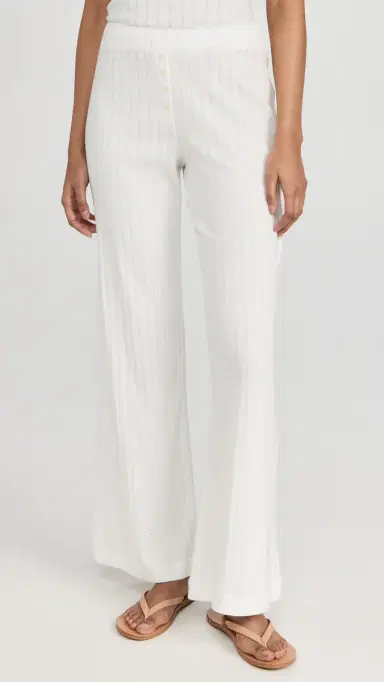 LESET Pointelle Pants White S | Thumbnail 2 LESET Pointelle Pants White S | Thumbnail 2