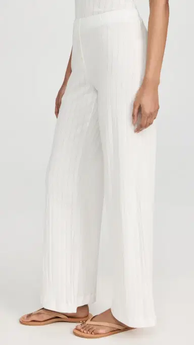 LESET Pointelle Pants White S | Thumbnail 4 LESET Pointelle Pants White S | Thumbnail 4