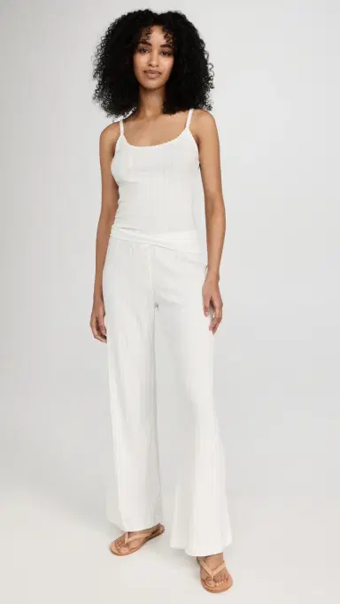 LESET Pointelle Pants White S | Thumbnail 5 LESET Pointelle Pants White S | Thumbnail 5