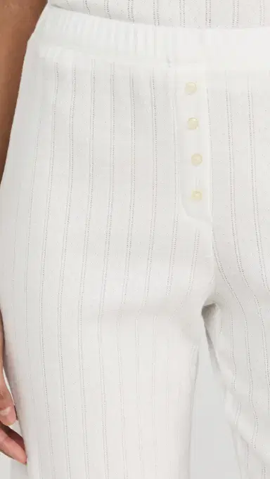 LESET Pointelle Pants White S | Thumbnail 6 LESET Pointelle Pants White S | Thumbnail 6