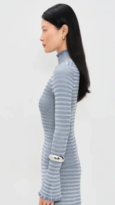 Proenza Schouler White Label Phyllis Turtleneck In Geo Knits late | Thumbnail 4 Proenza Schouler White Label Phyllis Turtleneck In Geo Knits late | Thumbnail 4