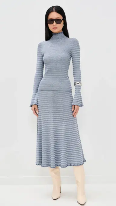 Proenza Schouler White Label Phyllis Turtleneck In Geo Knits late | Thumbnail 5 Proenza Schouler White Label Phyllis Turtleneck In Geo Knits late | Thumbnail 5