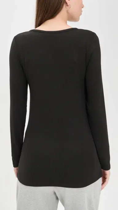 HATCH The Softest Rib Nursing Henley Black | Thumbnail 3 HATCH The Softest Rib Nursing Henley Black | Thumbnail 3