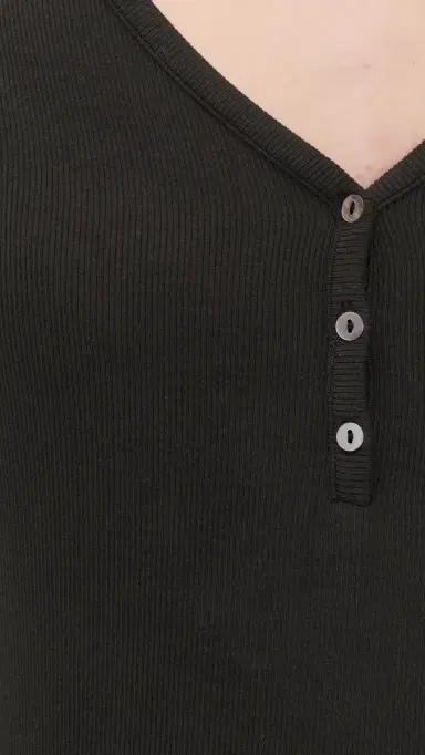 HATCH The Softest Rib Nursing Henley Black | Thumbnail 6 HATCH The Softest Rib Nursing Henley Black | Thumbnail 6