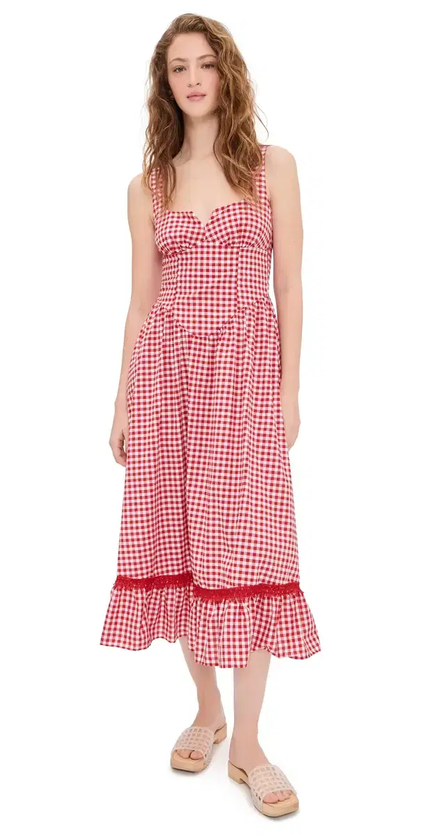 Liam Midi Dress riracha Gingham