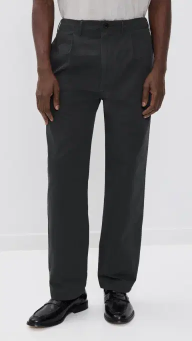 Madewell Cotton Twill Single Pleat Pants Pepper 33 | Thumbnail 2