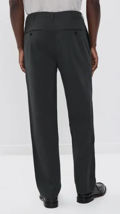 Madewell Cotton Twill Single Pleat Pants Pepper 33 | Thumbnail 3