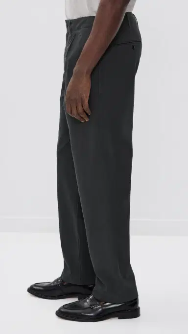 Madewell Cotton Twill Single Pleat Pants Pepper 33 | Thumbnail 4