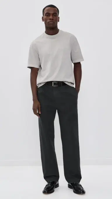 Madewell Cotton Twill Single Pleat Pants Pepper 33 | Thumbnail 5