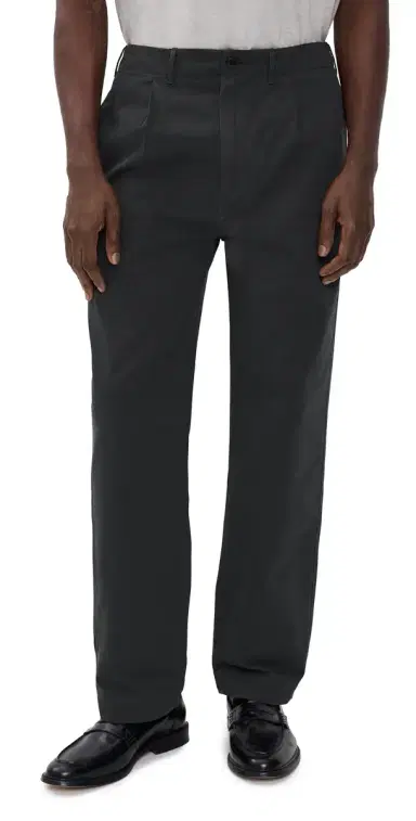 Madewell Cotton Twill Single Pleat Pants Pepper 33 | Thumbnail 1