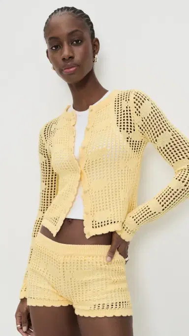 Bailey Rose Crochet Cardigan Buttermilk | Thumbnail 2