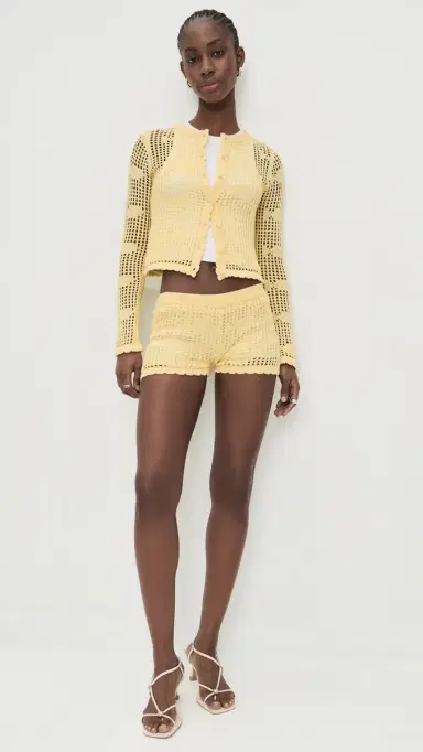 Bailey Rose Crochet Cardigan Buttermilk | Thumbnail 5