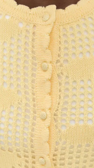 Bailey Rose Crochet Cardigan Buttermilk | Thumbnail 6
