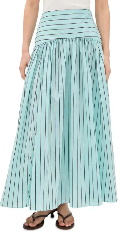 STAUD Procida Skirt Pool Stripe | Thumbnail 1 STAUD Procida Skirt Pool Stripe | Thumbnail 1