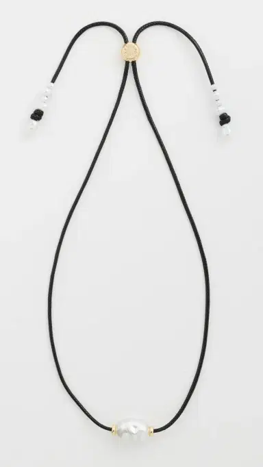 BaubleBar Antonia Pearl Necklace Black One Size | Thumbnail 2