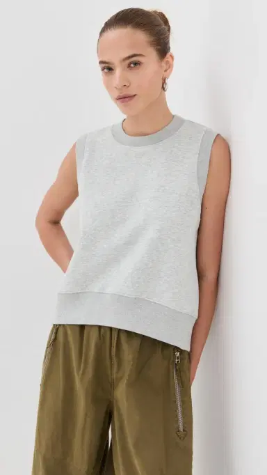 Co Sleeveless Sweatshirt Heathered Grey | Thumbnail 2 Co Sleeveless Sweatshirt Heathered Grey | Thumbnail 2