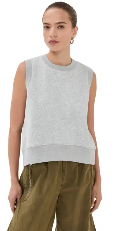 Co Sleeveless Sweatshirt Heathered Grey | Thumbnail 1 Co Sleeveless Sweatshirt Heathered Grey | Thumbnail 1
