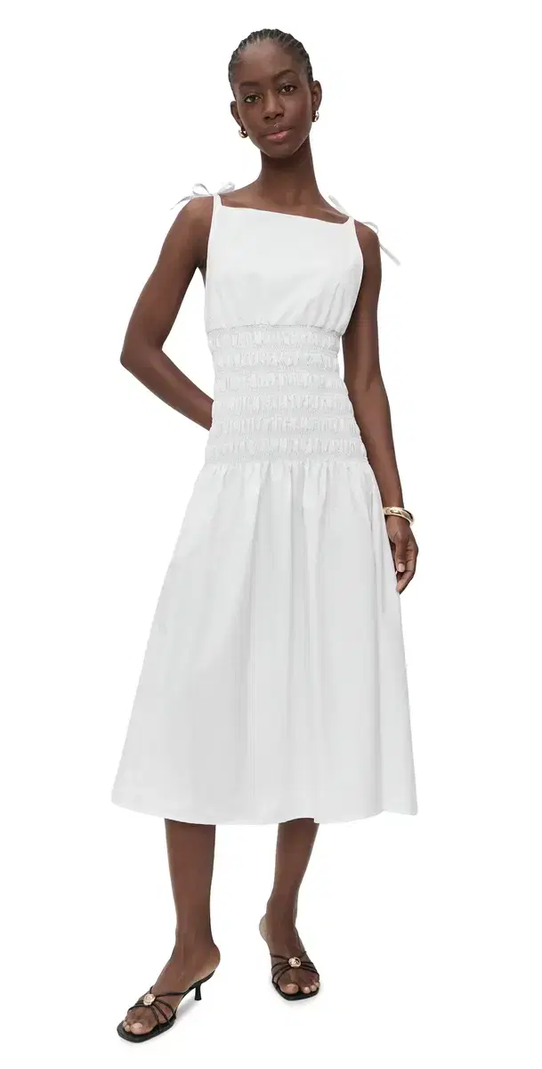 ourdes Dress White