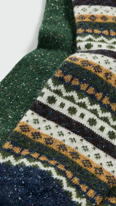 Barbour Fair Isle Socks 2 Pack | Thumbnail 3