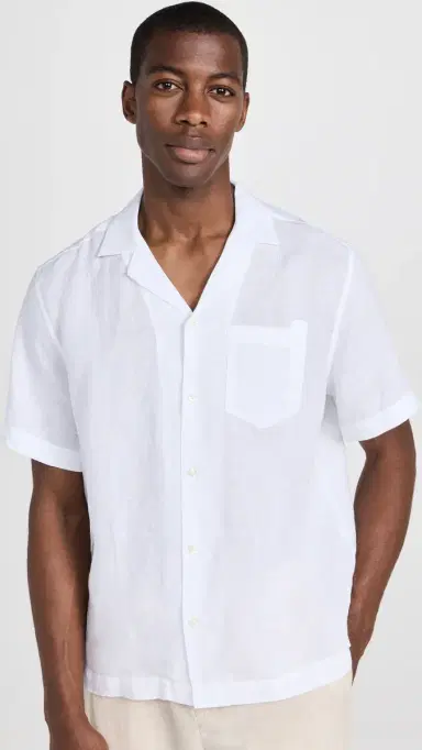 Frescobol Carioca Angelo Linen Shirt White | Thumbnail 2