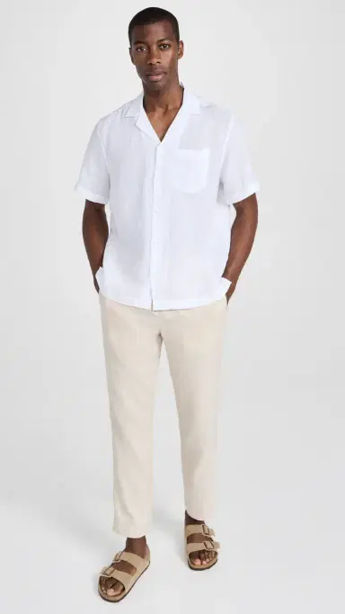 Frescobol Carioca Angelo Linen Shirt White | Thumbnail 5