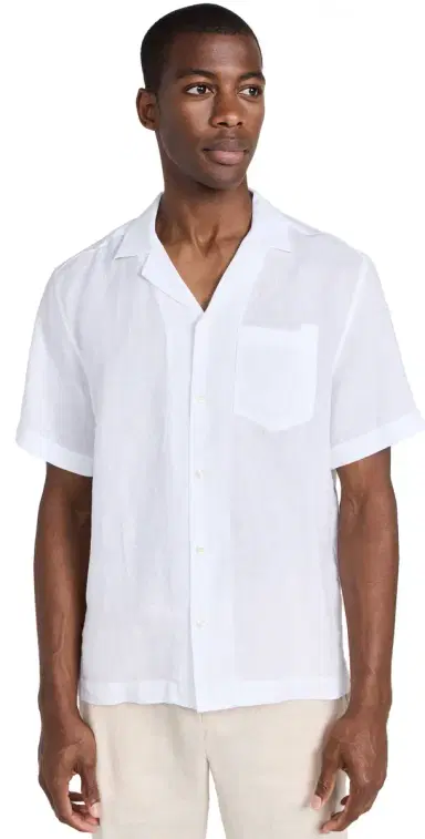 Frescobol Carioca Angelo Linen Shirt White | Thumbnail 1
