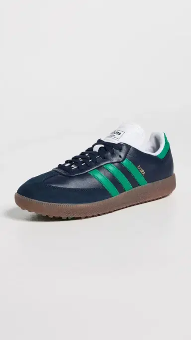Adidas Golf Samba Spikeless Golf Shoes Night Indigo/Court Green/White 8 | Thumbnail 2