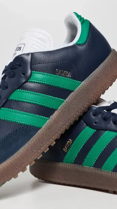 Adidas Golf Samba Spikeless Golf Shoes Night Indigo/Court Green/White 8 | Thumbnail 5