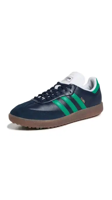 Adidas Golf Samba Spikeless Golf Shoes Night Indigo/Court Green/White 8 | Thumbnail 6