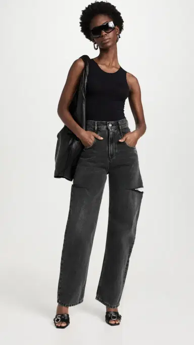 Maison Margiela Denim Jeans with Slash Details Black Washed 36 | Thumbnail 5
