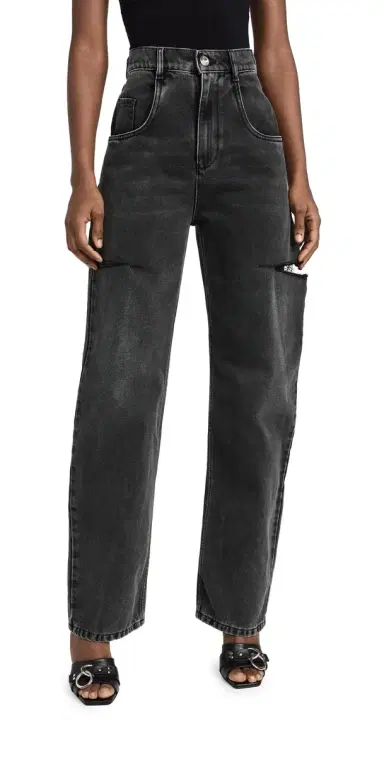 Maison Margiela Denim Jeans with Slash Details Black Washed 36 | Thumbnail 1