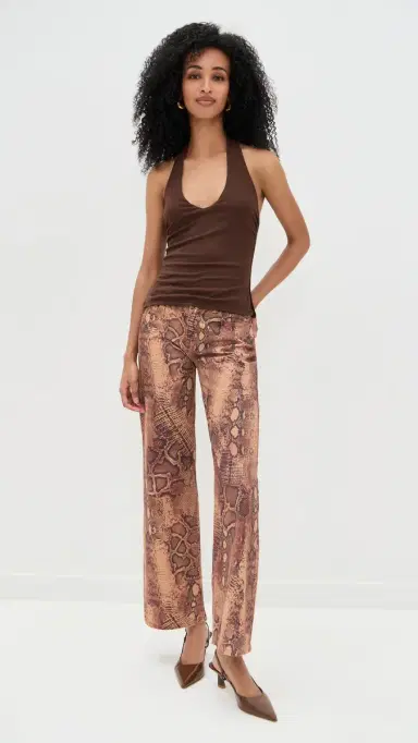 Runaway The Label Andie V-Neck Halter Top Bitter Chocolate | Thumbnail 5 Runaway The Label Andie V-Neck Halter Top Bitter Chocolate | Thumbnail 5