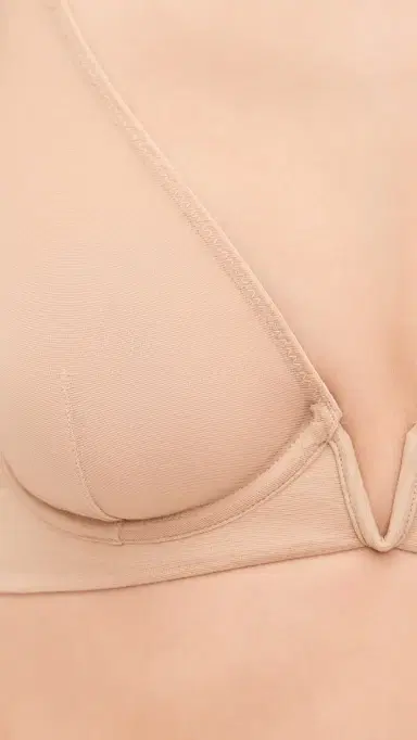 Commando Chich Mesh Plunge Underwire Bra Beige 34D | Thumbnail 5