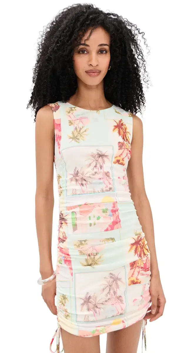 Dolce esh Ruched ini Dress Vintage Postcards