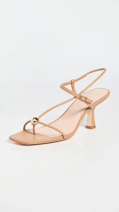 Loeffler Randall Triana Strappy Mid Heel Sandals with Ball Dune 7 | Thumbnail 2