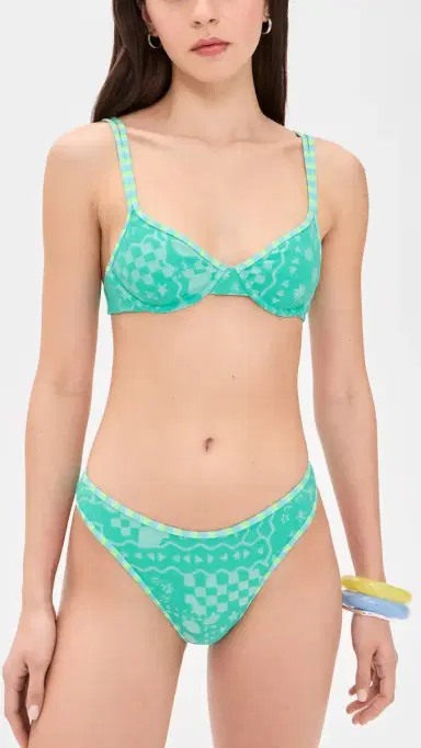 BEACH RIOT Daria Bikini Bottoms Aqua Haze S | Thumbnail 4