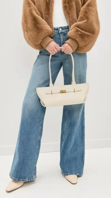 DeMellier The New York Shoulder Bag Off White Small Grain One Size | Thumbnail 3 DeMellier The New York Shoulder Bag Off White Small Grain One Size | Thumbnail 3