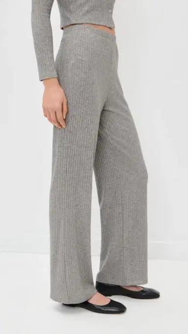LE BOP Mia Ribbed Pants Heather Grey | Thumbnail 4 LE BOP Mia Ribbed Pants Heather Grey | Thumbnail 4