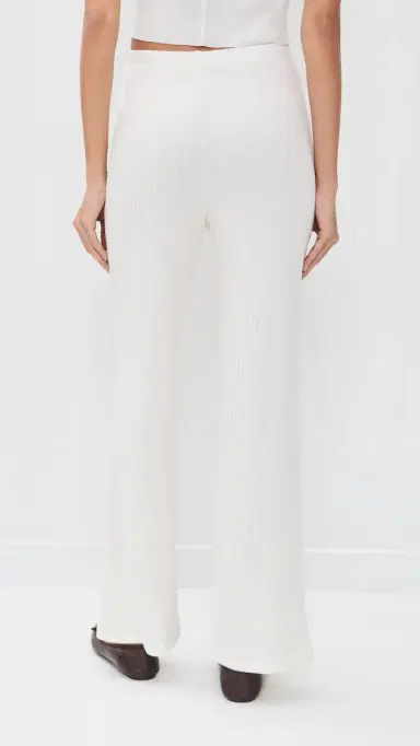 LE BOP Mia Ribbed Pants Off White | Thumbnail 3