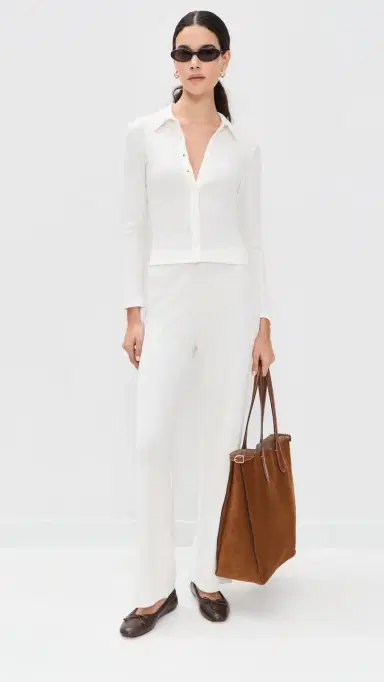 LE BOP Mia Ribbed Pants Off White | Thumbnail 5
