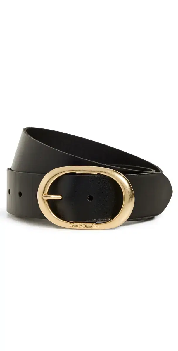 Favorite Daughter The Jean Belt Black/Antique Brass