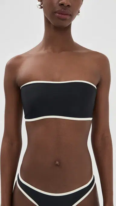 JADE Swim All Around Bandeau Bikini Top Black w/ | Thumbnail 2