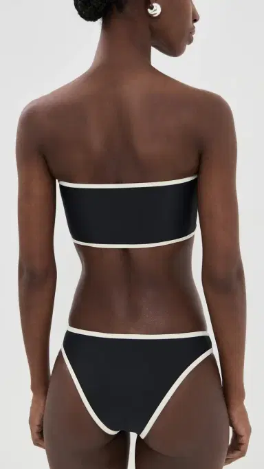 JADE Swim All Around Bandeau Bikini Top Black w/ | Thumbnail 3