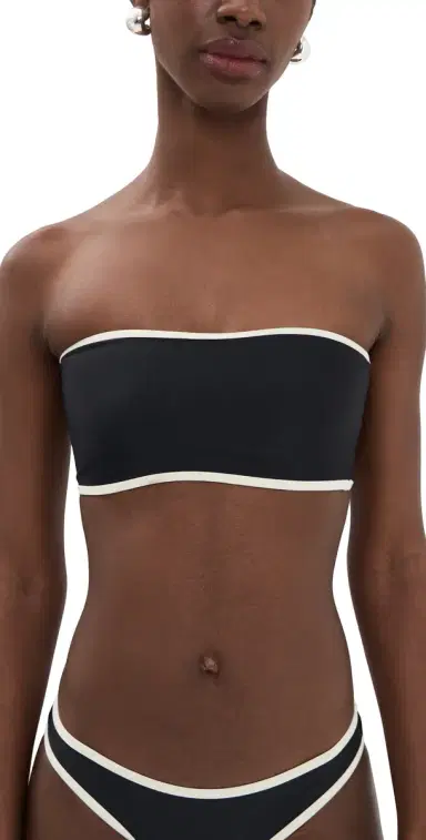 JADE Swim All Around Bandeau Bikini Top Black w/ | Thumbnail 1