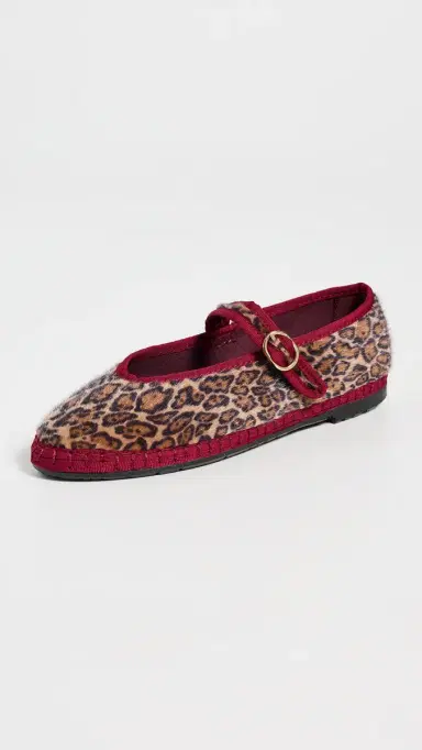 Flabelus Pierre Leopard Mary Jane Flats Garnet 38 | Thumbnail 2 Flabelus Pierre Leopard Mary Jane Flats Garnet 38 | Thumbnail 2