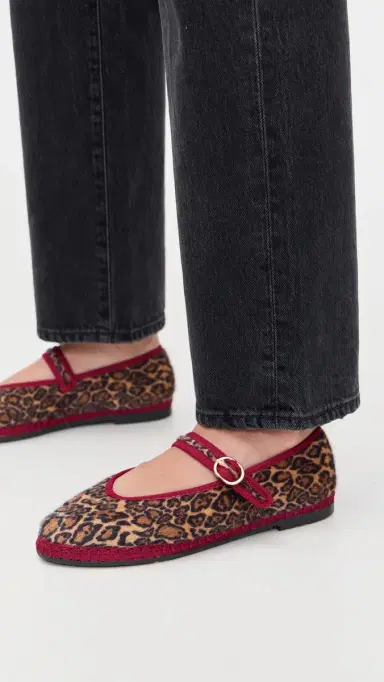 Flabelus Pierre Leopard Mary Jane Flats Garnet 38 | Thumbnail 3 Flabelus Pierre Leopard Mary Jane Flats Garnet 38 | Thumbnail 3
