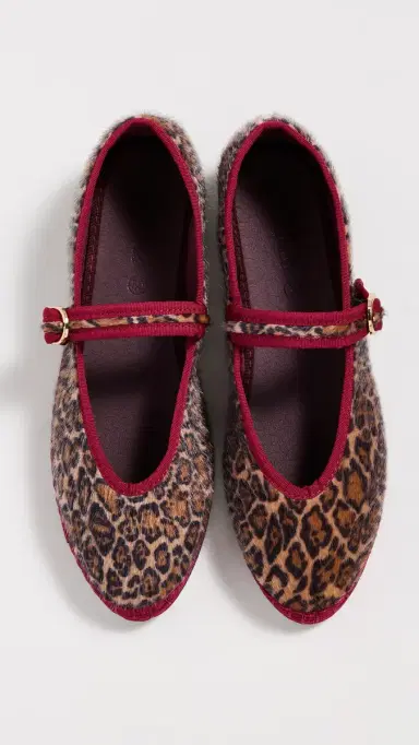 Flabelus Pierre Leopard Mary Jane Flats Garnet 38 | Thumbnail 5 Flabelus Pierre Leopard Mary Jane Flats Garnet 38 | Thumbnail 5