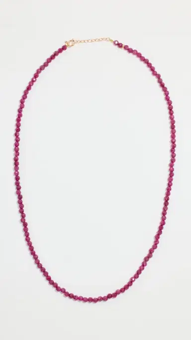 JIA JIA July Ruby Beaded Necklace Ruby One Size | Thumbnail 2