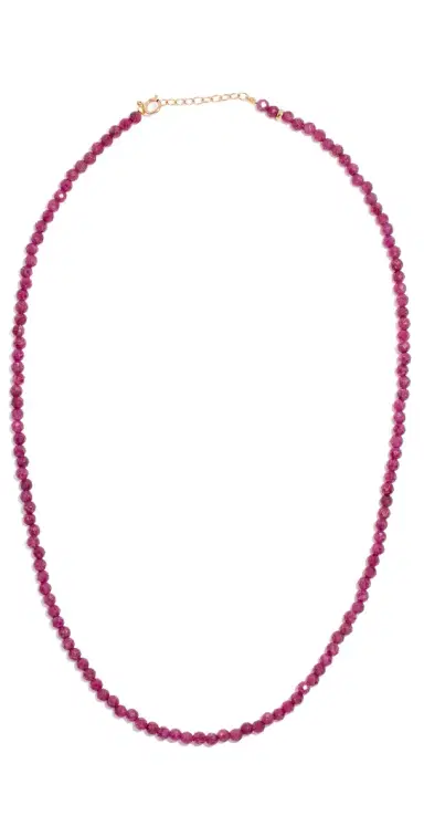 JIA JIA July Ruby Beaded Necklace Ruby One Size | Thumbnail 1